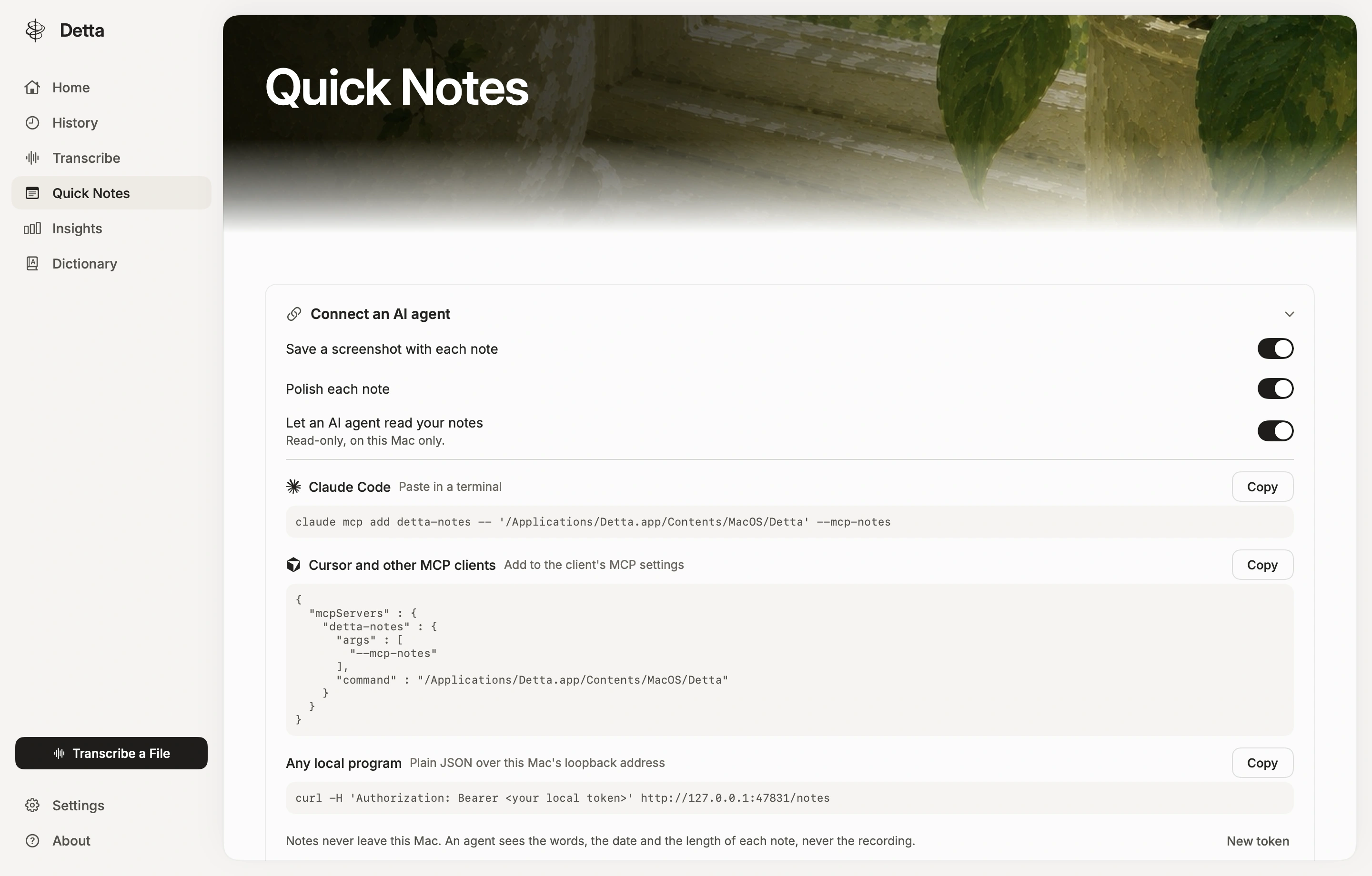 Quick Notes for your agents